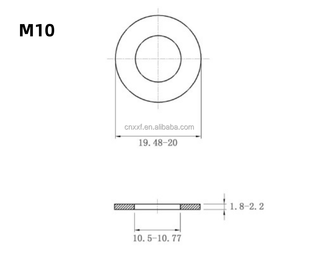 Grade Hastelloy C-276 DIN125 Flat Plain Washer for Spring and Load Applications M6-M16 with Internal Tooth Plain Finish
