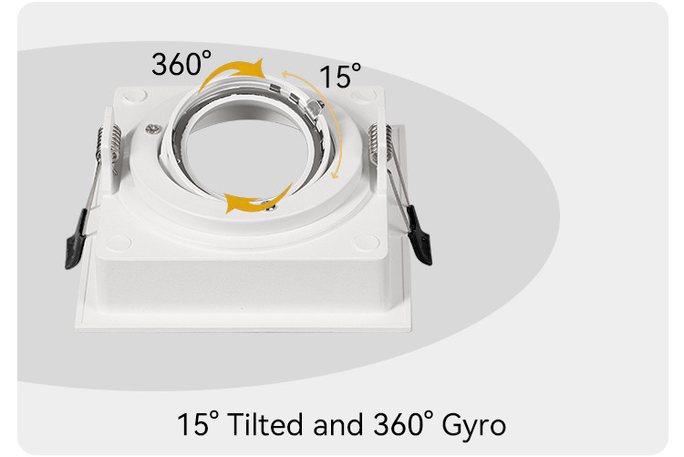 Commercial Adjustable Anti-Glare GU10 Recessed Spotlight Downlight Frame