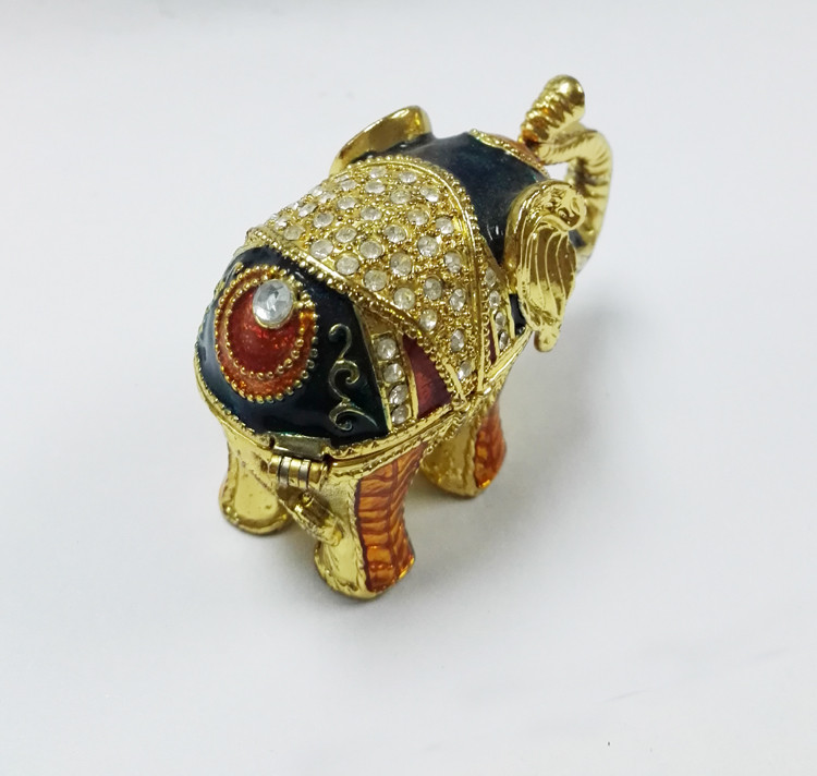 Fashion elephant shaped metal jewelry box custom elephant shaped jewelry box wholesale
