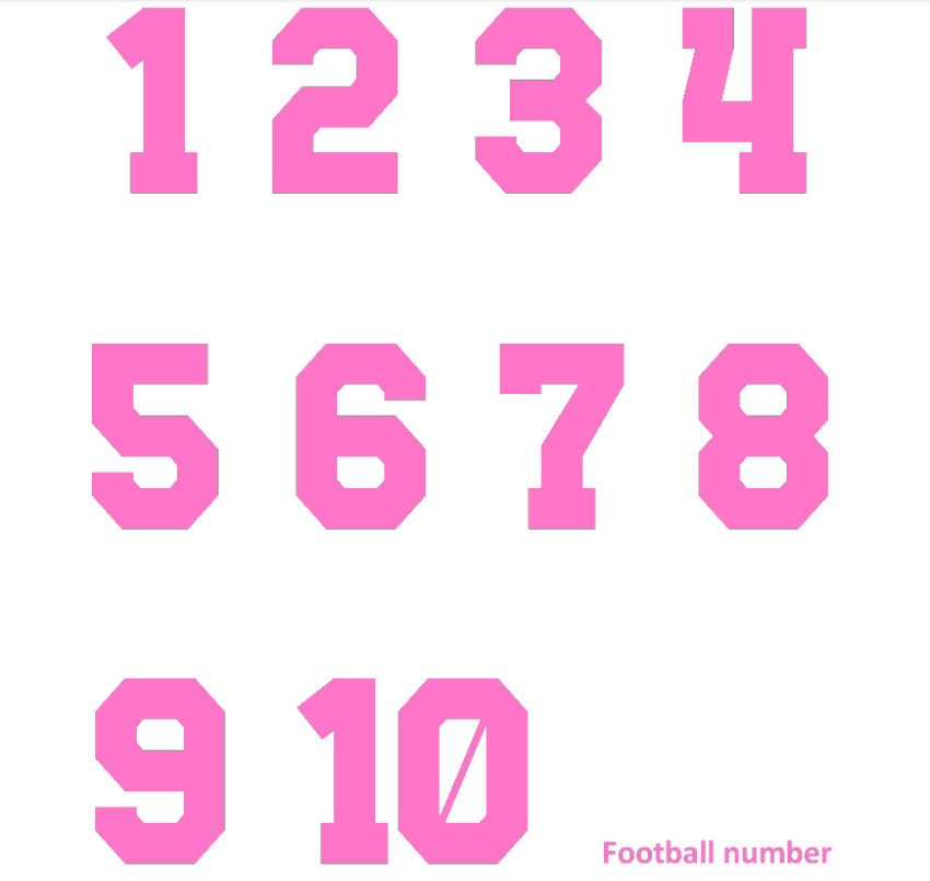 Elastic Iron On Heat Transfer Letters And Numbers For Football Jerseys