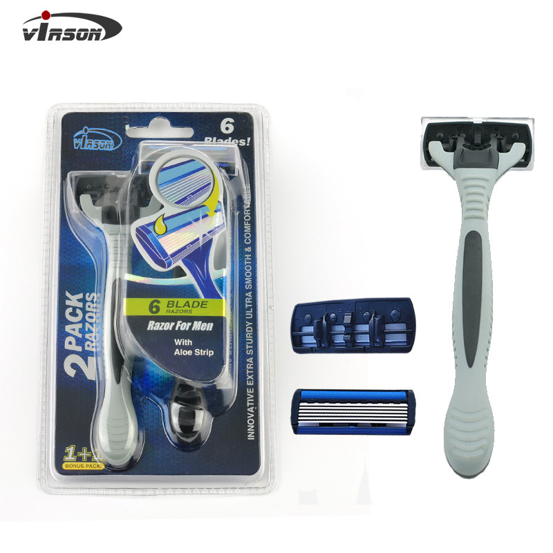 6 Blades Disposable Facial Razor Women with Razor Head Cover