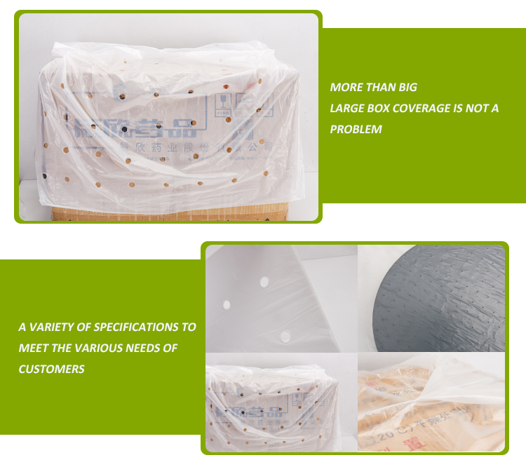 Food Grade Perforated Breathable PE Clear Plastic Bags On Roll For Fruits And Vegetables