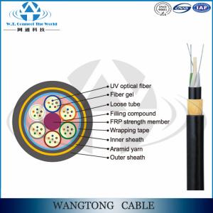 China ADSS self support fiber optical cable dielectric fiber optic cable for Power Transmission Line on sale