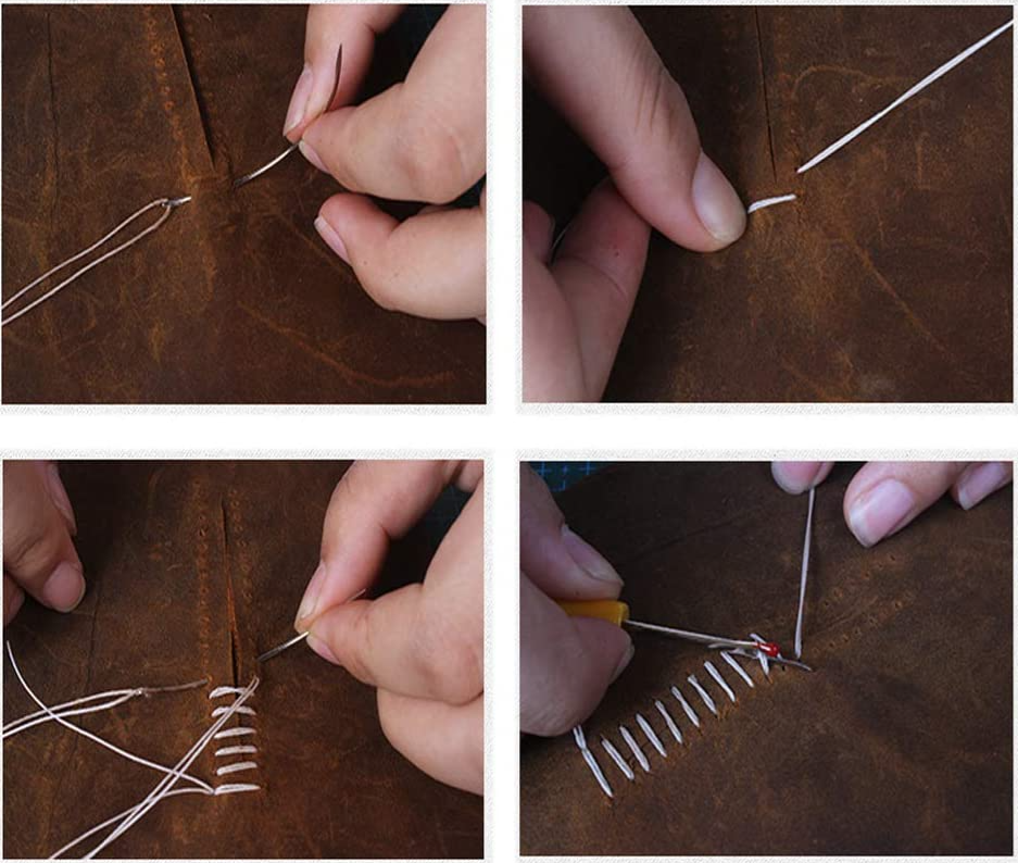 Purse Leather Sewing Waxed Thread-Practical Long Stitching Thread For Leather Craft DIY 0.8mm wax thread