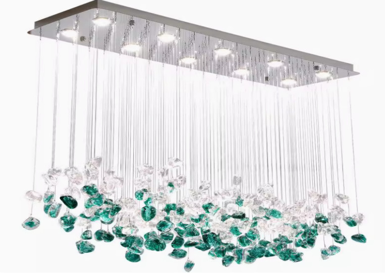 French medieval restaurant chandelier crystal lamp designer art lamp Nordic modern bar island dining room table lamp