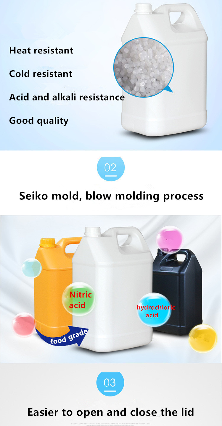 UMETASS 5L Food Grade Jerry Can with HDPE Plastic Material and Tamper-Proof Cover