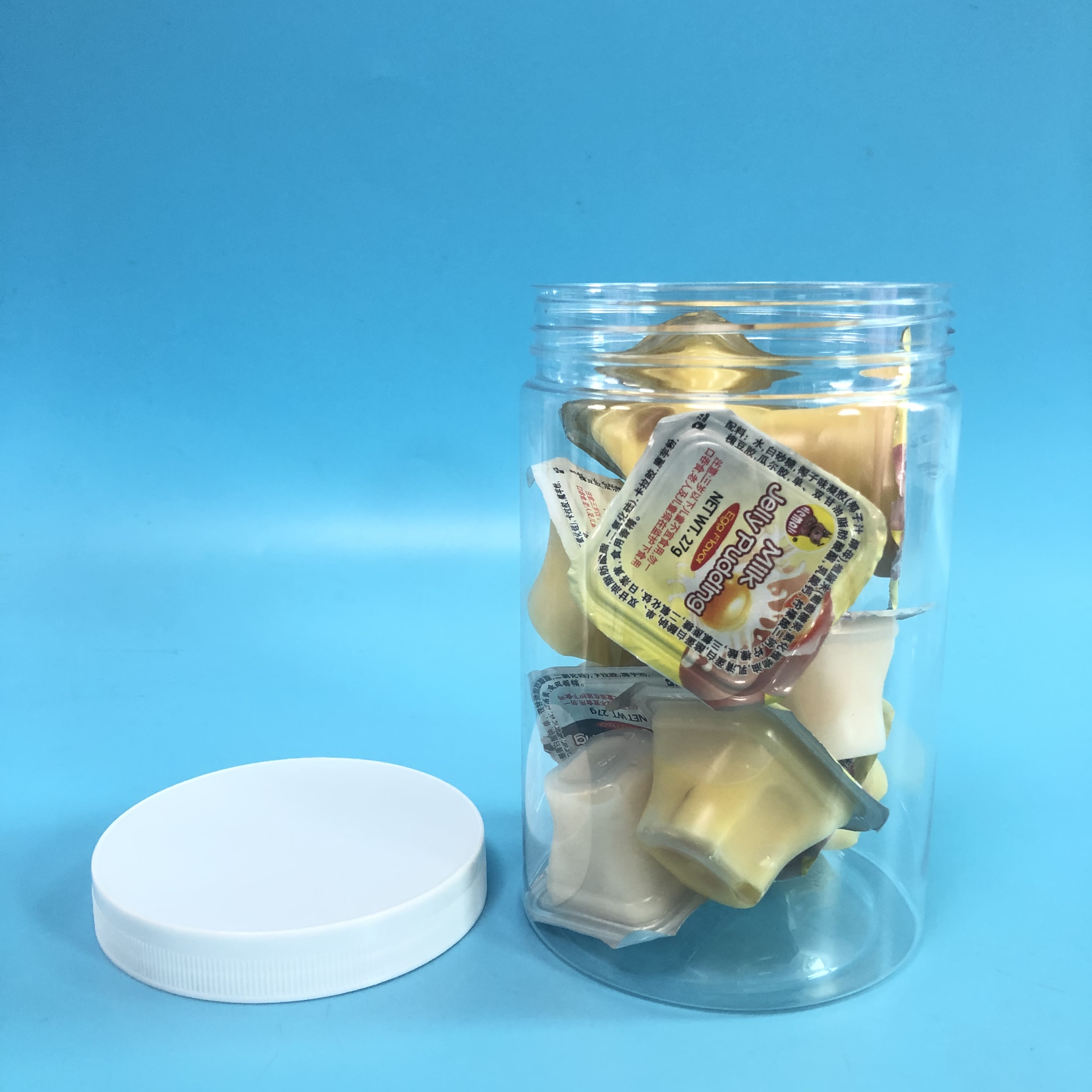 Grains Cereal Oat Nut Wide Mouth Candy Plastic Jars With Lids 27oz