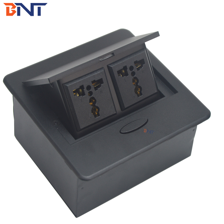 Built in desk gas support pop up electrical desktop socket box