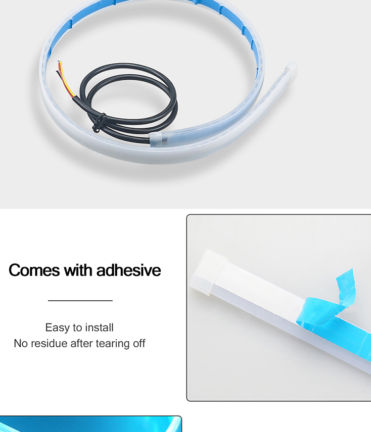 Emergency Car Headlight LED Tube Strip Double Color 300mm 450mm 600mm