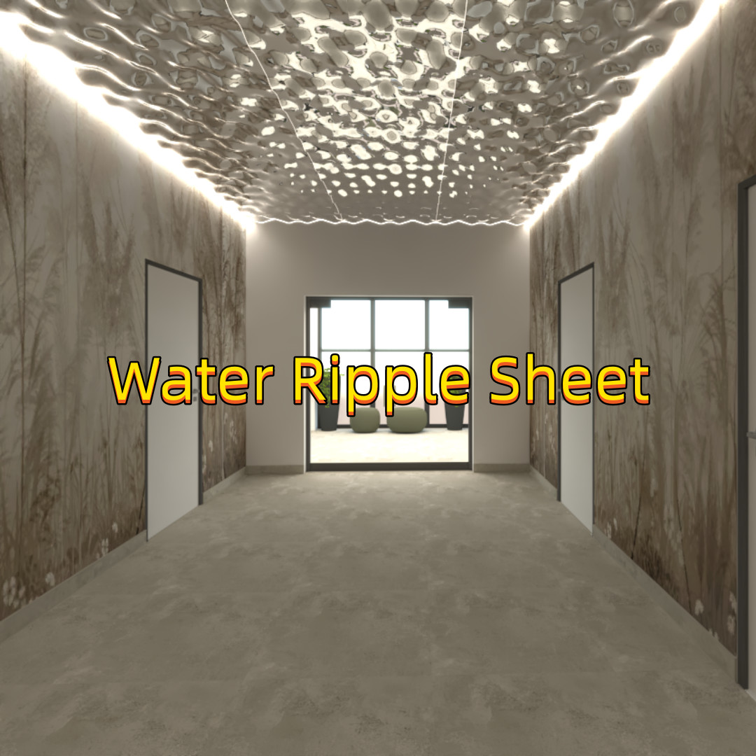 Customize Big Wave Water Ripple Stainless Steel Metal Sheet 0.8*1220*2440mm Mirror Wavy Sheet