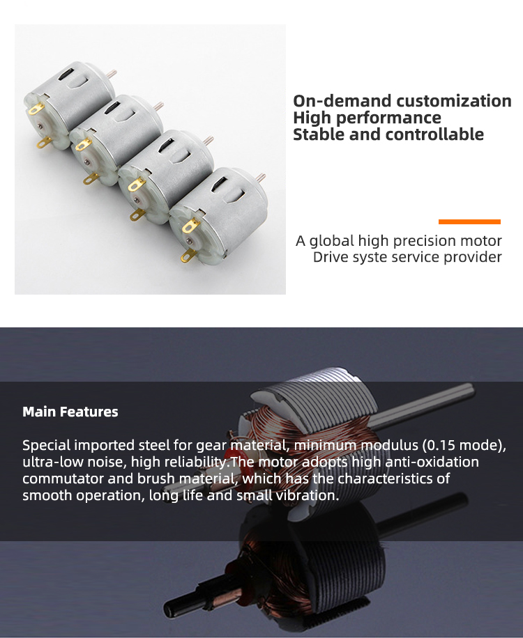Faradyi Customized Enclosed 25g 5v 6v12v 260 Electric Engine Car Brushless Bldc Dc Motor For Electric Bicycle Home Appliance