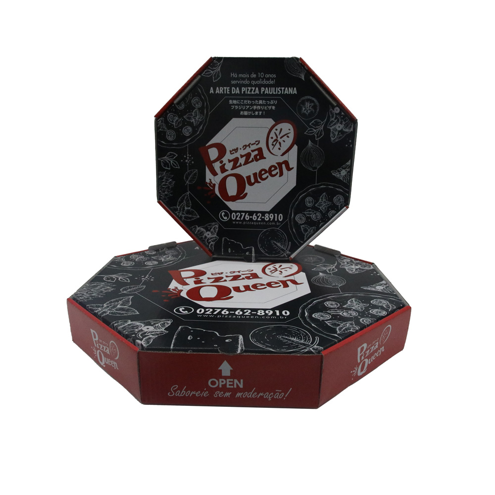 Custom Logo Biodegradable Disposable Foldable Pizza Box Offset Printing