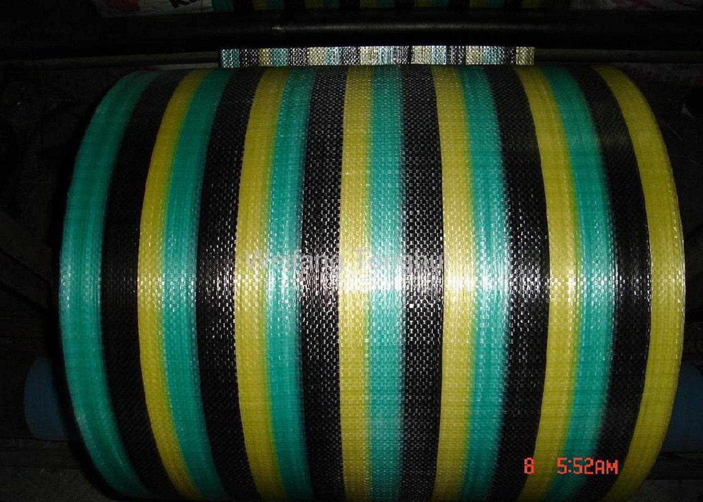 Woven Polypropylene Cloth Roll , Yellow Offset Print Woven PP Fabric UV Treated