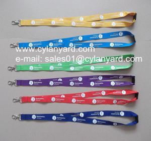 China Printed colour polyester neck ribbons with breakaway buckle, on sale