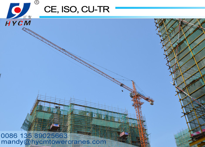 1.2ton Tip Load 60m Boom Length Variable Frequency Drive Hammer Head Tower Crane QTZ6012
