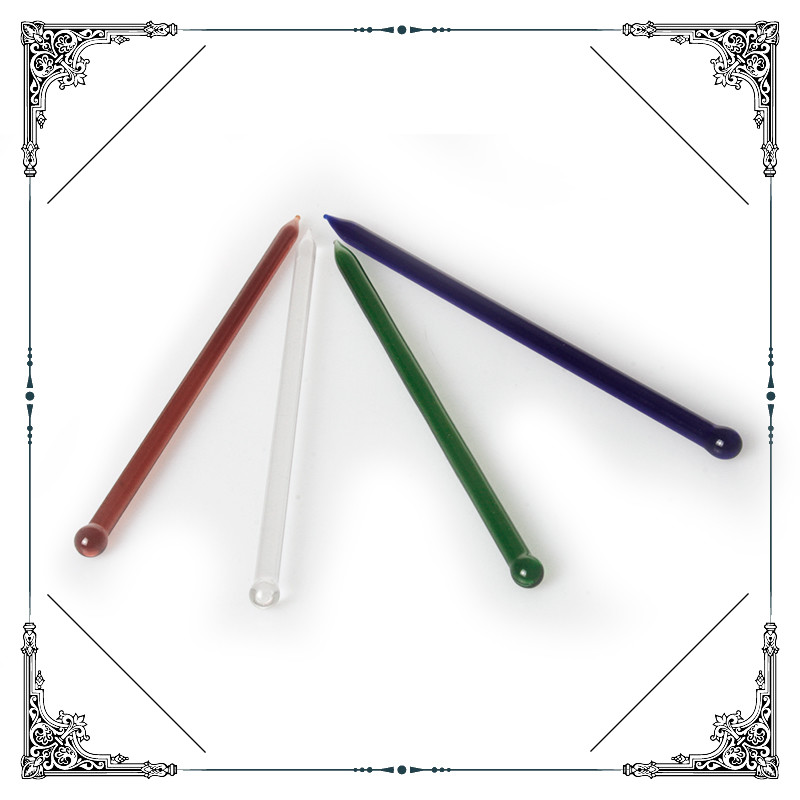 6.8 Inch Straight Colorful Glass Dabber Mixed Color Stick Shaped Dabber