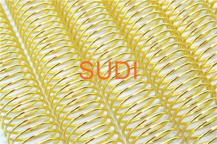 4:1 Gold 12" Plated Spiral Bound Coil