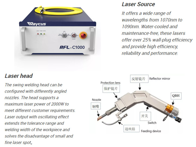 2000W 1000w Fiber Laser Welder 220V Handheld Laser Welding Machine