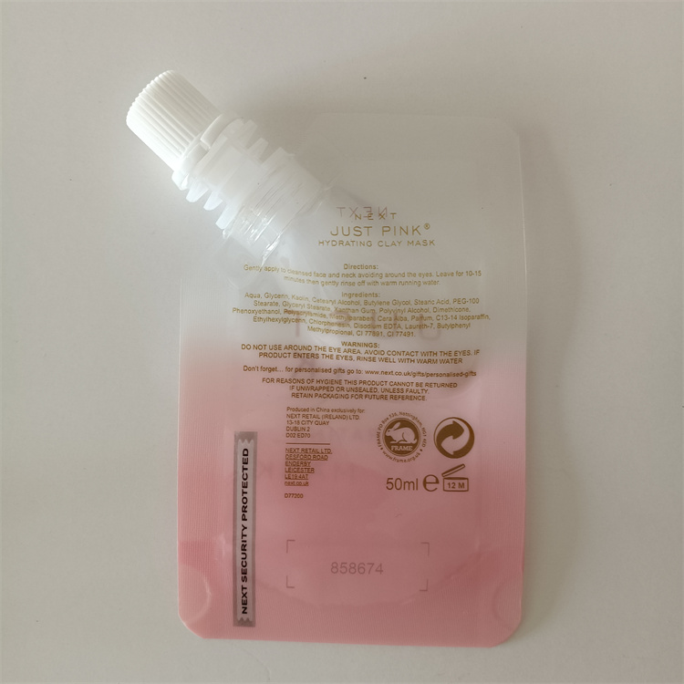 Round Lid Biodegradable Spout Pouch Cosmetic Packaging with Personalized Branding