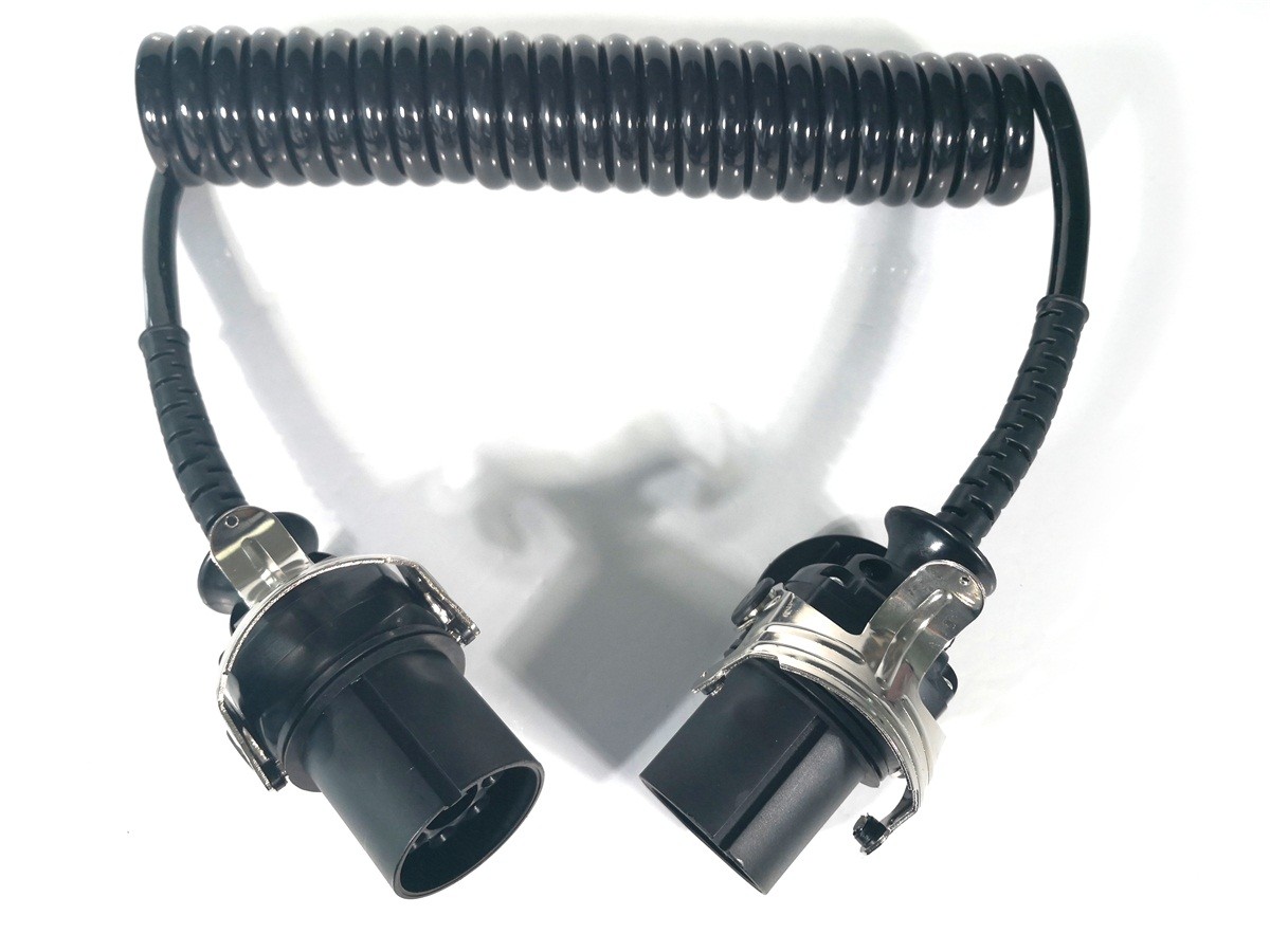 Electronic Coil Spring Trailer Cable 5 Pole Abs Material High Resilience