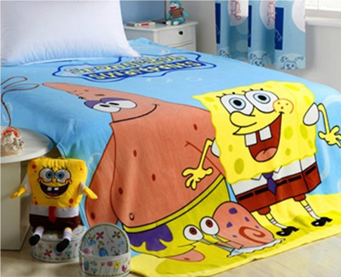 Custom Kids Plush Screen Printed Blanket , Cute Flannel Baby Blanket Anti - Pilling