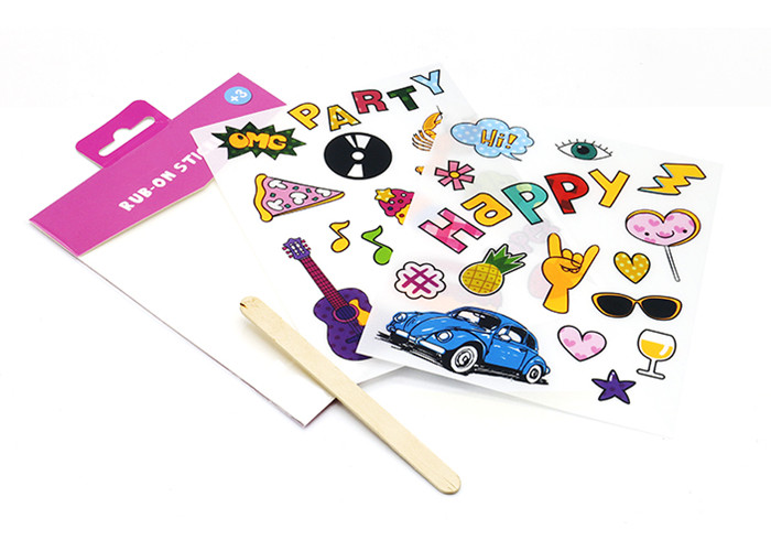 Custom Logo Stickers Dry Transfer Temporary Custom Tattoo Stickers 4 * 5.8 Cm Size For Clothes