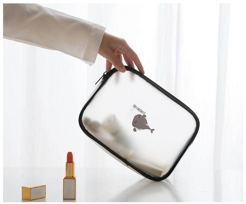 Clear Matt Toiletries Portable Traveling PVC Cosmetic Bag