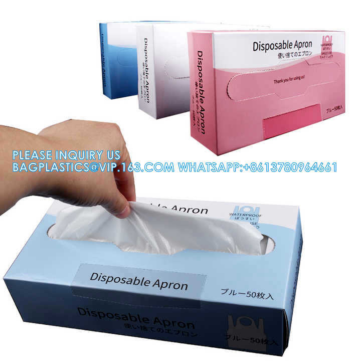 Biodegradable, Large Size Disposable PE Apron For Adult Waterproof Plastic Apron OEM Service Polyethylene Aprons