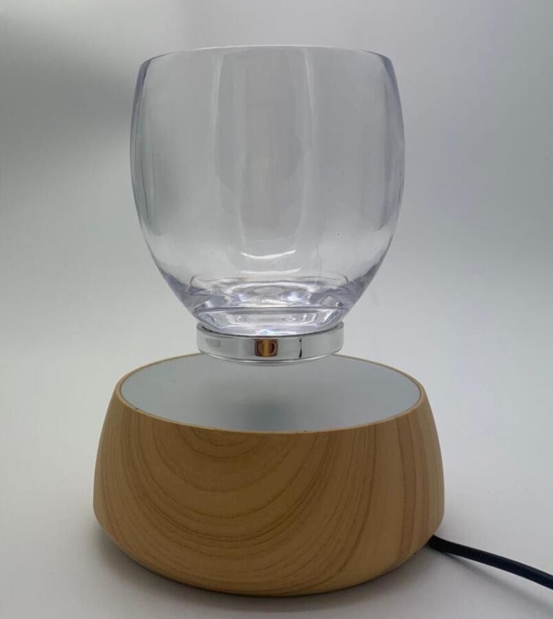 360 rotating magnetic levitaiton floating cup glass display racks can heavy full glass water
