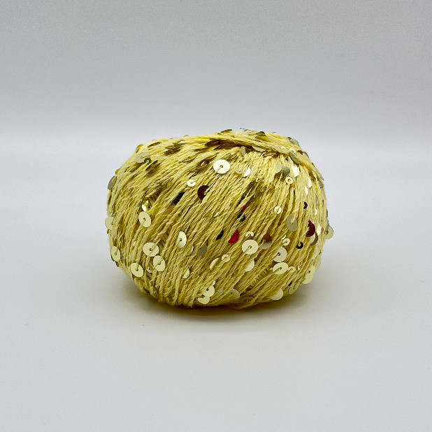 1/2.3NM 55% Cotton 45% Polyester Sequin Yarn Crochet Paillette Yarn For Bag Clothing Knitting