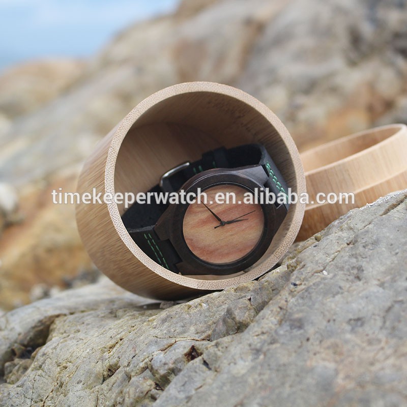 Good design black sandalwood watches with veneer face , mens wooden watch ,cheap price wood watches