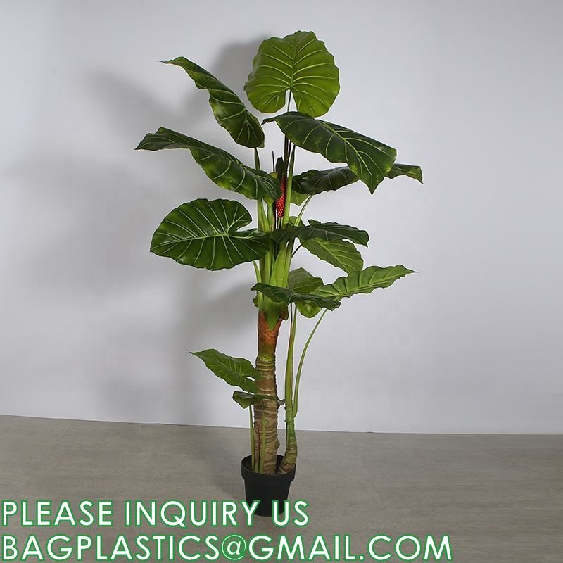 Artificial Plants 15 Inch Artificial Dripping Guanyin Tree Faux Plants Décor Indoor Outdoor,Fake Plastic Plants