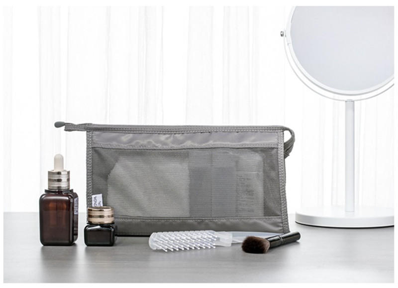 Nylon Mesh Travel Portable Ladies Toiletry Bag