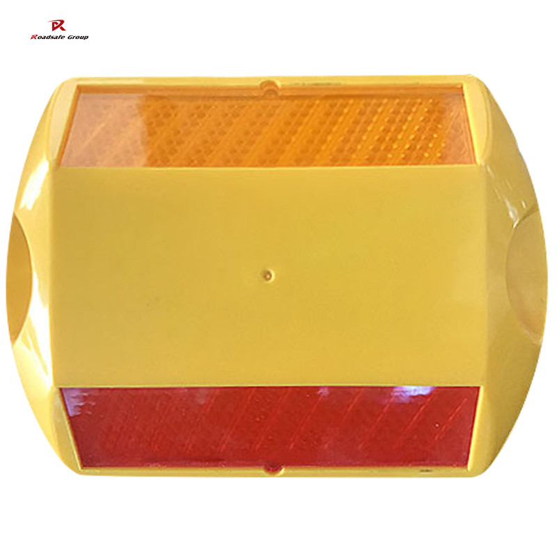 Yellow White Reflective Temporary Road Studs Plastic Cat Eye 115MM