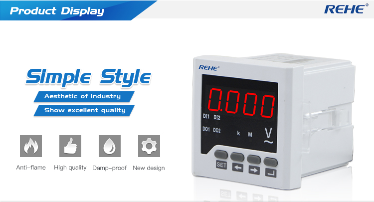 High quality Cheap Price LED AC/DC 0-500V Digital Panel Voltage Meter for solar panels