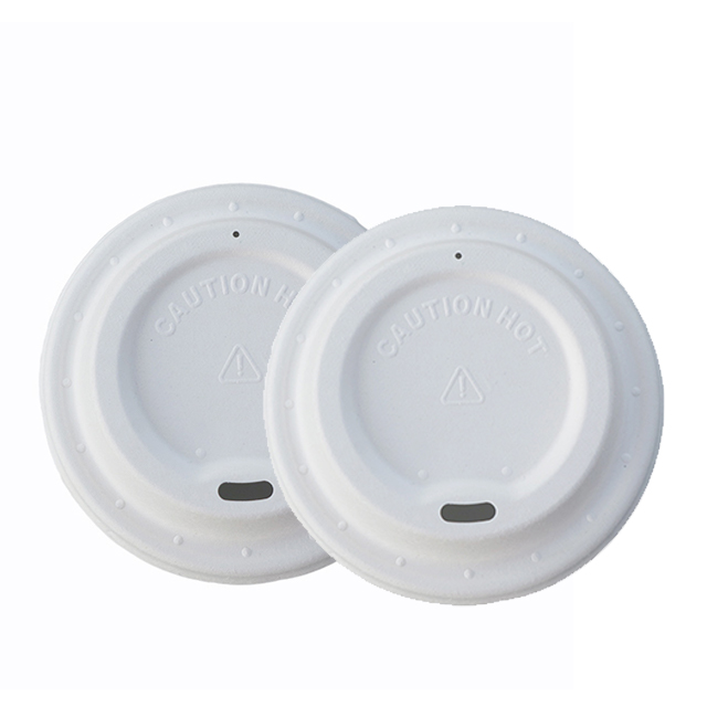 80mm Molded Disposable Sugarcane Bagasse Cup Lids