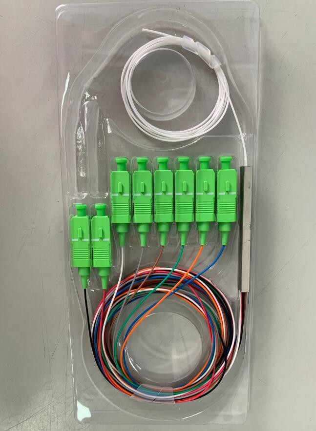 G657A1 UPC APC Connector 1x8 Plc Fiber Optic Splitter
