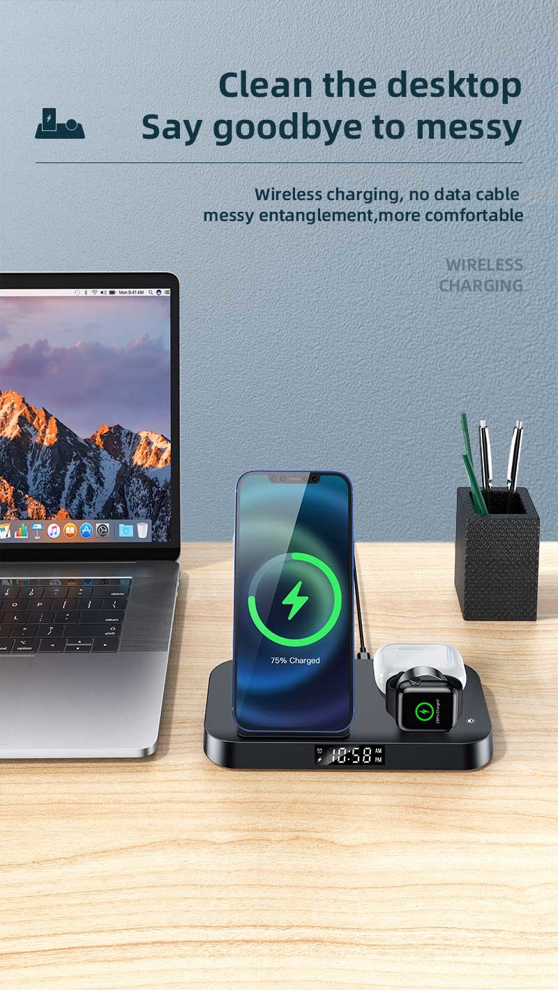 QI Wireless Cell Phone Charger Pad 15w Stand Holder Multiple Pocket Plastic PCB