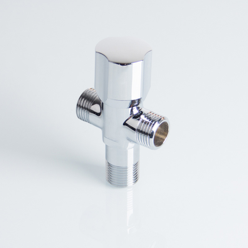 Brass 1/2 Inch 3 Way 15mm 0.8MPA T Angle Valve
