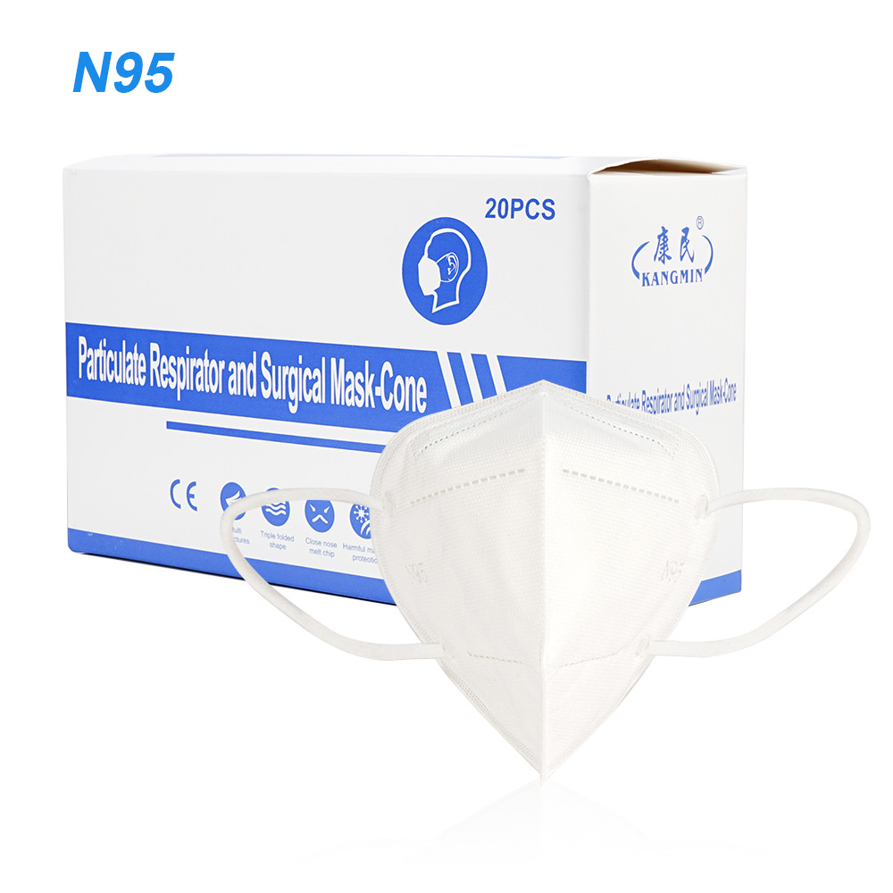 Folding Half Face N95 Medical Masks , Anti Dust Mask 4 Ply Comfortable Breathing Face Mask N95