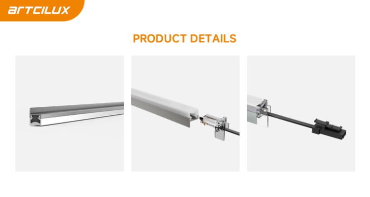 Aluminum Alloy LED Cabinet Strip Light Recessed Mounted
