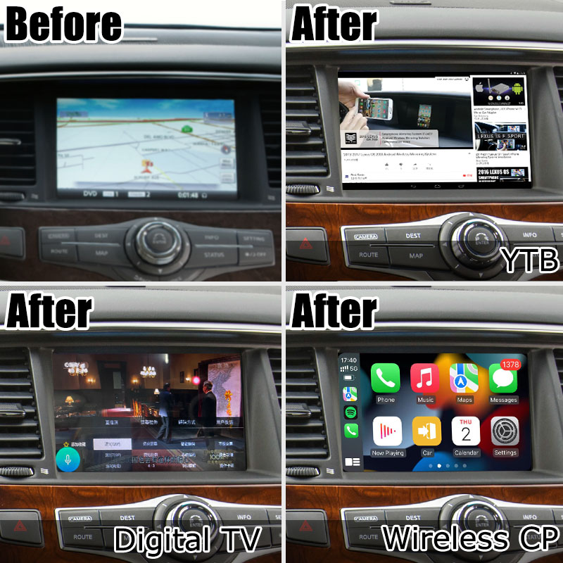 Infiniti QX80 QX56 Z62 carplay android auto multi finger HD touch screen upgarde IT08