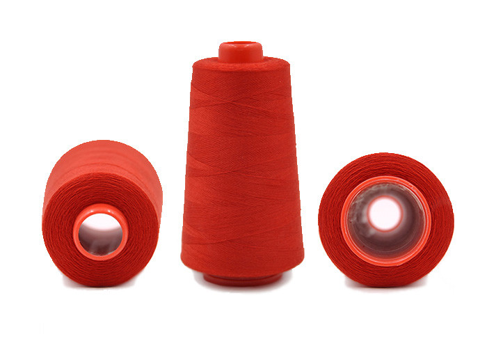 Green Synthetic Sewing Thread , Cotton Strong Polyester Thread For Bag