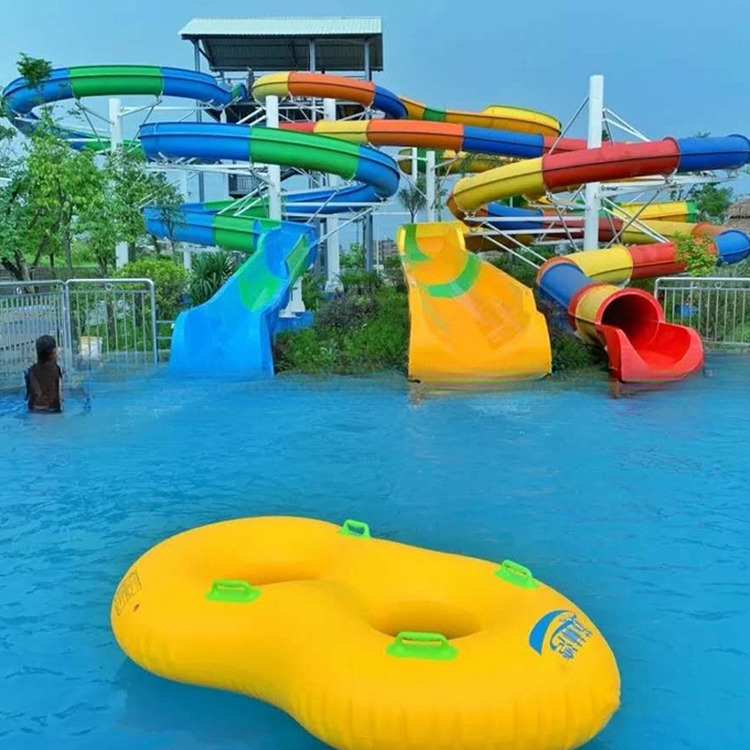 Fiberglass Open Spiral Water Slide for Outdoor Amusement Aqua Park