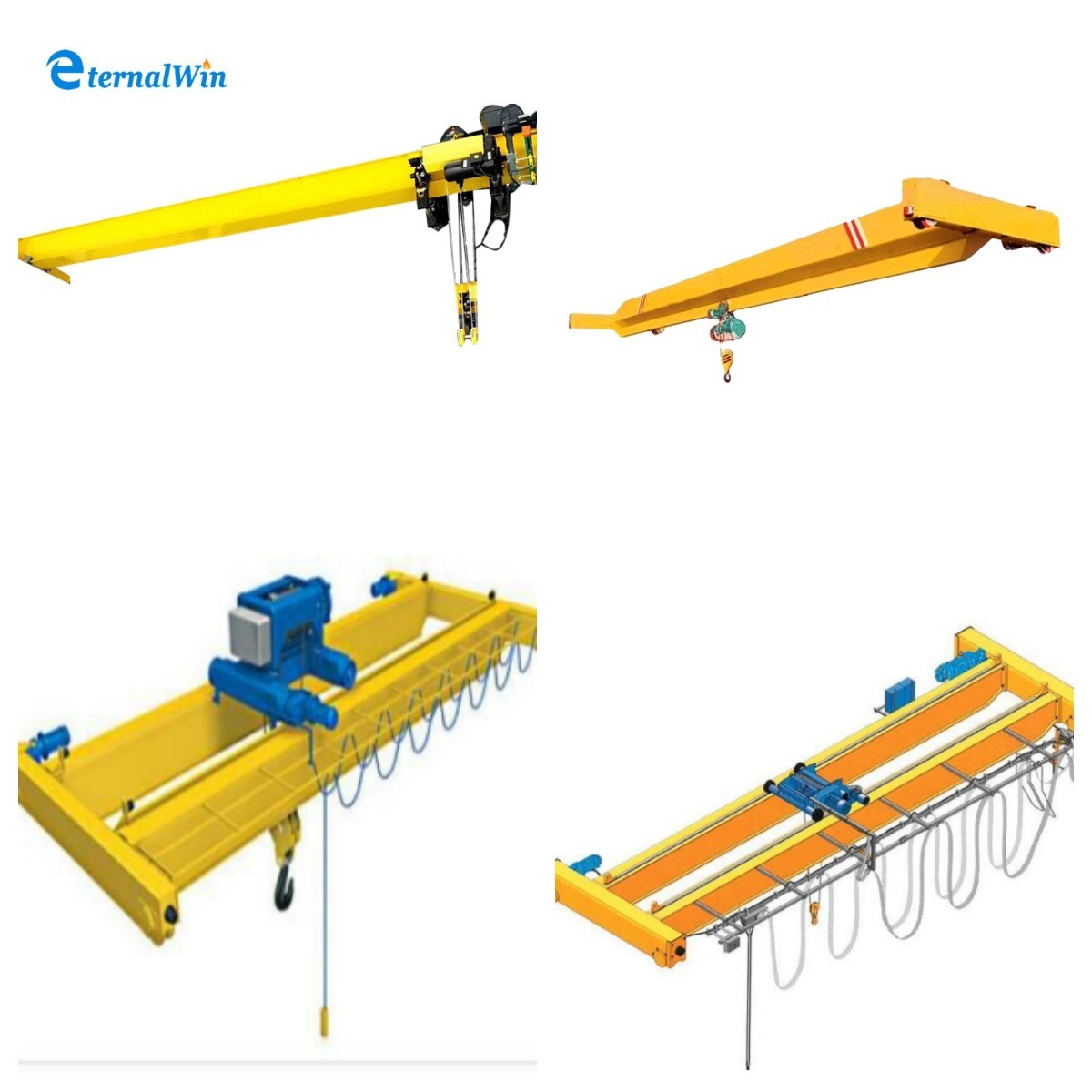 Customized Color High Strength Steel Electric Single Girder Overhead Crane