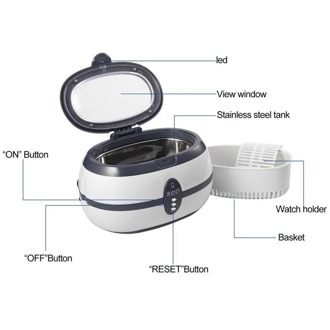 100*140*130mm Mini Ultrasonic Cleaner For Jewelry And Watches