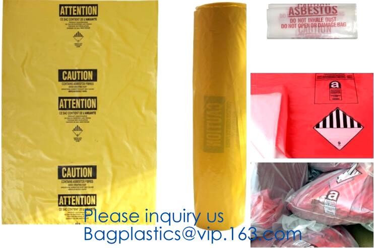 Heavy Duty Construction Plastic Asbestos Bag Waste Bag,Heavy Duty Disposal Polythene bags For Asbestos Removal BAGEASE