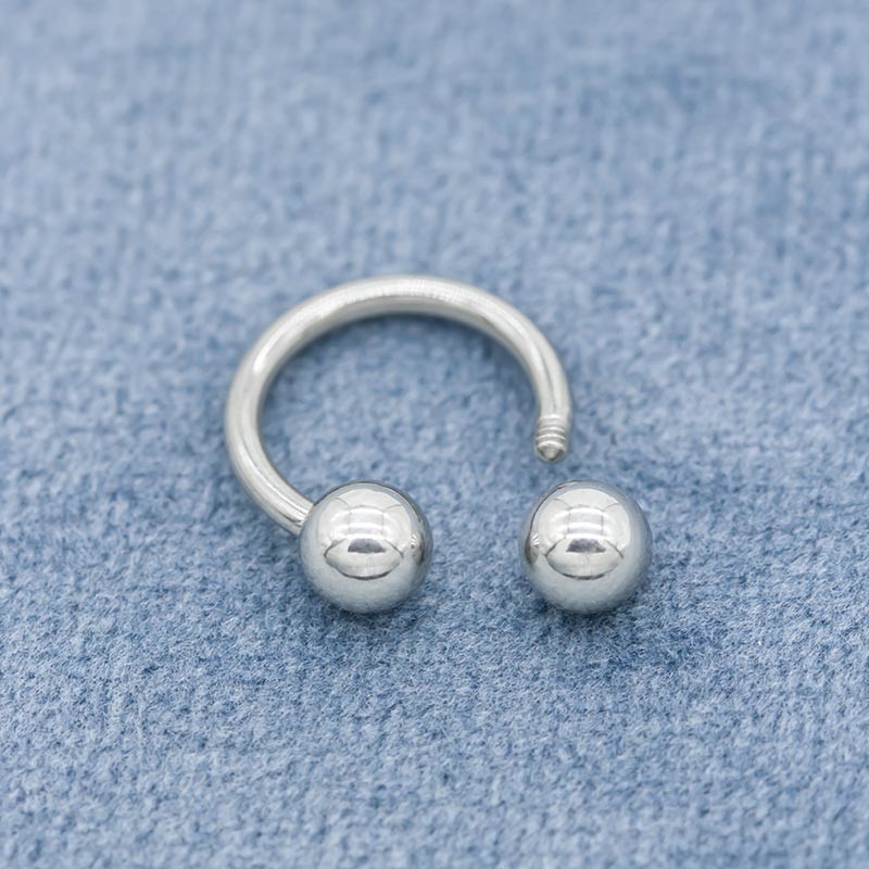 16G Silver Chain Ear Piercing Jewellery Surgical Steel Cartilage Cuff Earrings