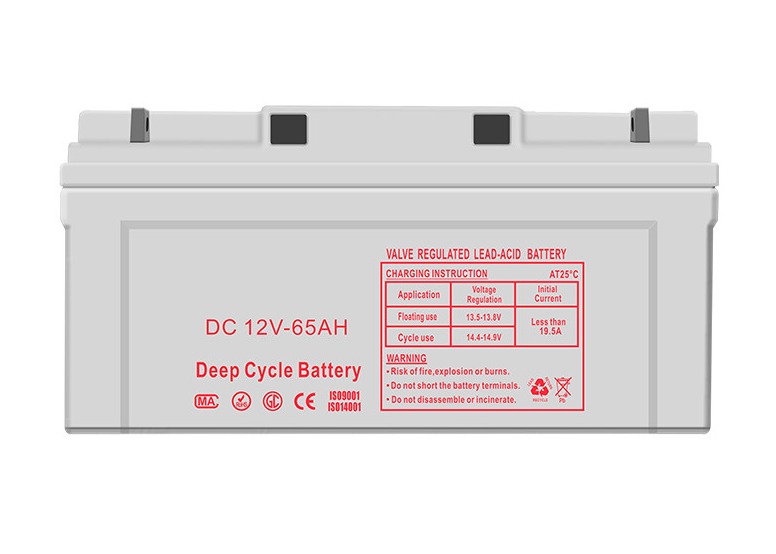 CQC 12V 65AH Deep Cycle Battery , 12V Lead Acid Deep Cycle Battery