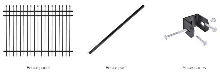 Adjustable Modular Wrought Cast Iron Fencing Powder Coated